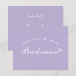 Lavendel Bridesmaid Vorschlag für ein einfaches Sk