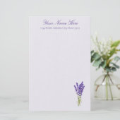 Lavendel Briefpapier (Stehend Vorderseite)