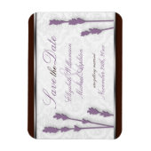 Lavendel & Brown 4"x3" Flat Save the Date Magnet (Vertikal)