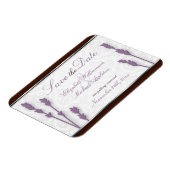 Lavendel & Brown 4"x3" Flat Save the Date Magnet (Linke Seite)