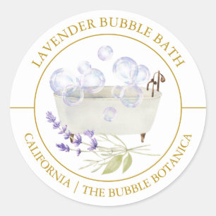 Lavendel-Bubble-Etikett Runder Aufkleber