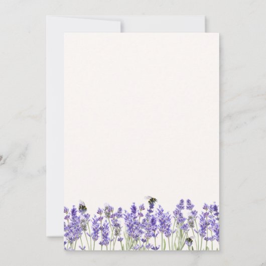 Lavendel Buch Neues Kapitel beginnt Brautparty Einladung (Rückseite)