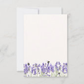 Lavendel Buch Neues Kapitel Brautparty RSVP Karte (Rückseite)