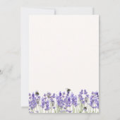 Lavendel Buchen Neues Kapitel beginnt Kinderdusche Einladung (Rückseite)