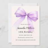 Lavendel-Bug elegant Geburtstag Einladung (Vorderseite)