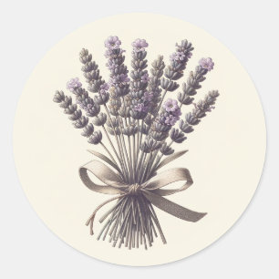 Lavendel Bunch Vintage botanische Apotheke Pflanze Runder Aufkleber