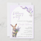 Lavendel-Bunny-Osterbaby-Dusche Einladung (Vorderseite)