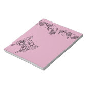 Lavendel Butterfly Notepad Notizblock (Rotiert)