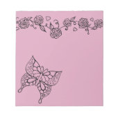 Lavendel Butterfly Notepad Notizblock (Vorderseite)