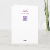 Lavendel Butterfly Osterkarte Feiertagskarte (Rückseite)