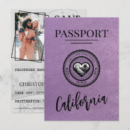 Lavendel California Passport Save the Date