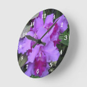 Lavendel Catleya Orchideen Runde Wanduhr (Winkel)