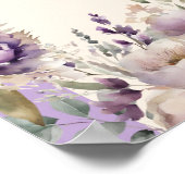 Lavendel Champagner Creme Hochzeitsbegrüßung Poster (Ecke)