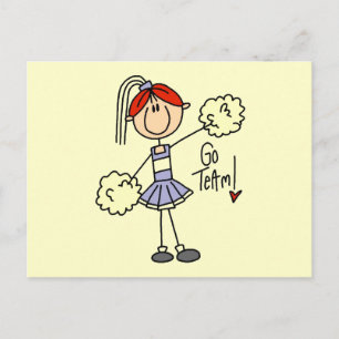Lavendel Cheerleader T-Shirts und Geschenke Postkarte