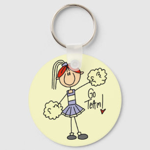 Lavendel-Cheerleader-T-Shirts und Geschenke Schlüsselanhänger