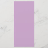 Lavendel Chic Hochzeitsplatzsetting Danksagungskar Programm (Rückseite)