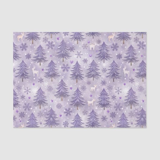 Lavendel Christmas Winter Seidenpapier (Vorderseite)