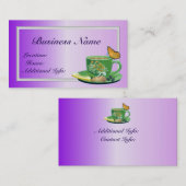 Lavendel Coffee Cup Visitenkarte (Vorne/Hinten)