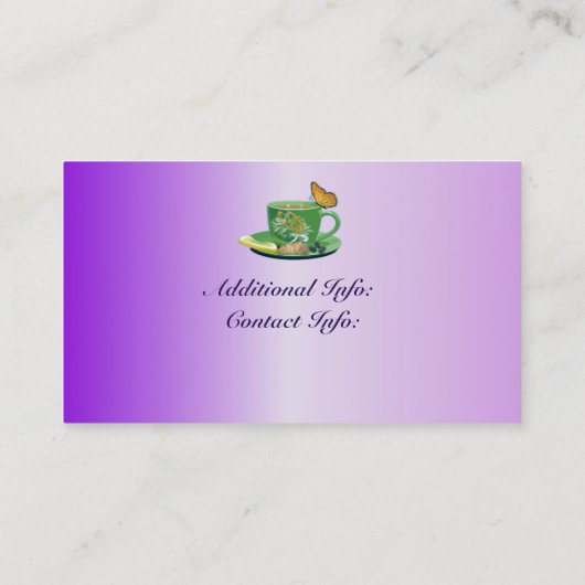 Lavendel Coffee Cup Visitenkarte (Rückseite)