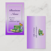 Lavendel Coffee Cup Visitenkarte 2 (Vorne/Hinten)
