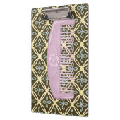 Lavendel-Comb auf Schokoladengrund Klemmbrett (Links)