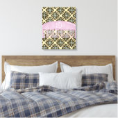 Lavendel-Comb auf Schokoladengrund Leinwanddruck (Insitu (Schlafzimmer))