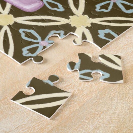 Lavendel-Comb auf Schokoladengrund Puzzle (Seite)