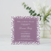Lavendel Confetti Party Einladung (Stehend Vorderseite)