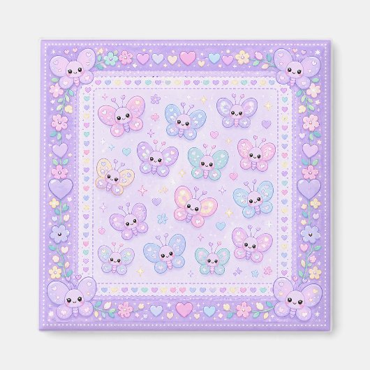 Lavendel Cozy Kreaturen Magnet (Vorne)