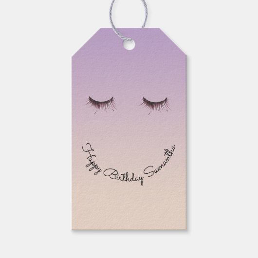 Lavendel Cream Eyelashes Geschenkanhänger (Vorderseite)