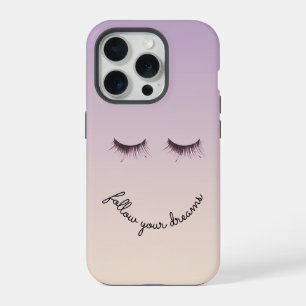 Lavendel-Creme-Wimpern iPhone 15 Pro Hülle