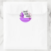 Lavendel Cupcake Company Custom Runder Aufkleber (Tasche)