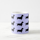 Lavendel-Dackel-Silhouette-Tasse Kaffeetasse (Mittel)