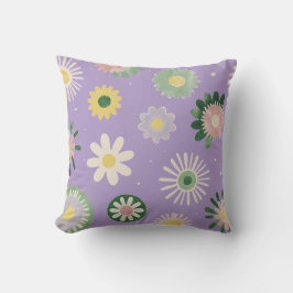 Lavendel-Daisy-Blumenkissen Kissen
