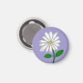 Lavendel-Daisy-Handgezeichneter Magnet (Vorderseite/Rückseite)