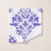 Lavendel-Damast auf Weiß oder irgendeinem Badhandtuch Set (Waschlappen)