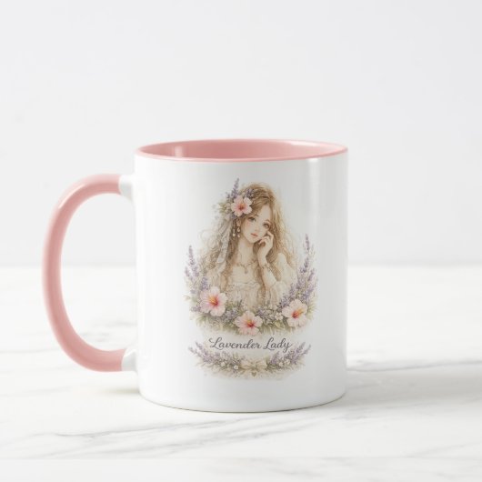 Lavendel-Damen-Engel-Tasse Tasse (Links)