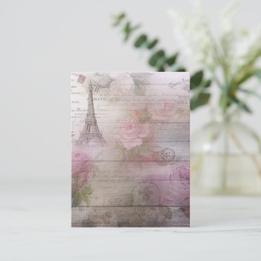 Lavendel Decoupage Postkarte (Stehend Vorderseite)