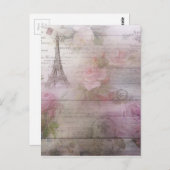 Lavendel Decoupage Postkarte (Vorne/Hinten)