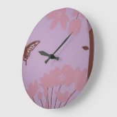 Lavendel-Deko-Babys Browns Raum-Uhr Blumen des Große Wanduhr (Winkel)