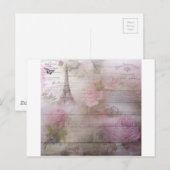 Lavendel-Dekupage Postkarte (Vorne/Hinten)