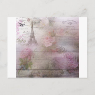 Lavendel-Dekupage Postkarte