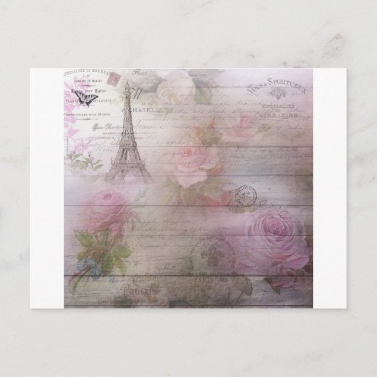 Lavendel-Dekupage Postkarte (Vorderseite)