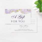 Lavendel-Design Geschenkkarte (Schreibtisch)