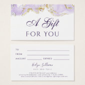 Lavendel-Design Geschenkkarte (Vorne & Hinten)