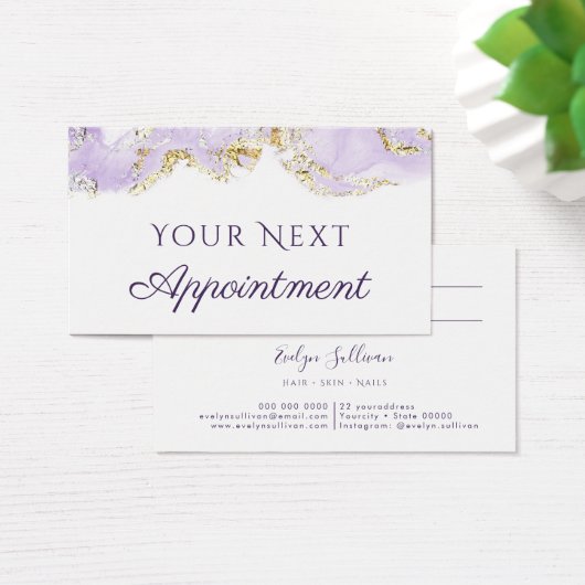 Lavendel-Design Terminkarte (Schreibtisch)