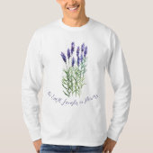 Lavendel, Die Erde lacht in Blume T-Shirt (Vorderseite)