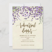 Lavendel-Dinner für moderne Probe Einladung (Vorderseite)