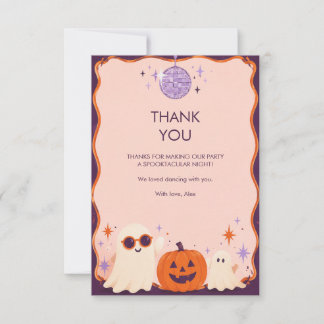 Lavendel-Disco-Geister-Spooktacular-Halloween-Part Dankeskarte