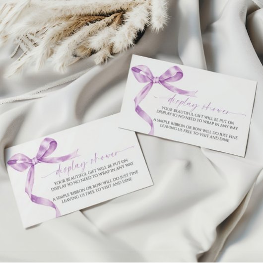 Lavendel Display Babyduschenkarte Begleitkarte